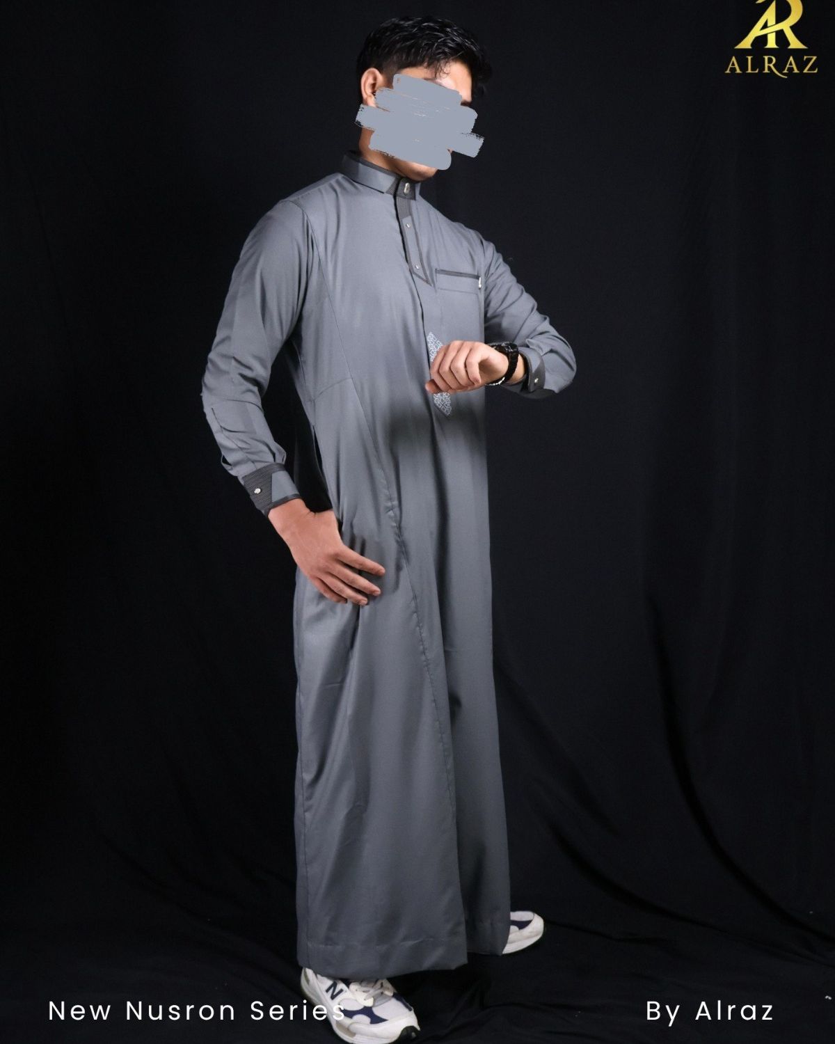 Gamis Slim — Charcoal